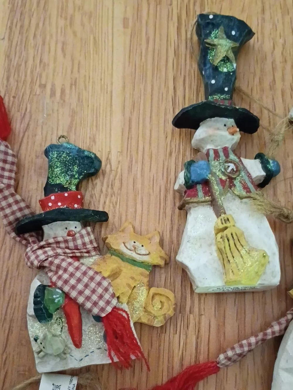 Kurt Adler Mixed Rustic Folk Christmas Ornaments - Assorted Red, Green, White